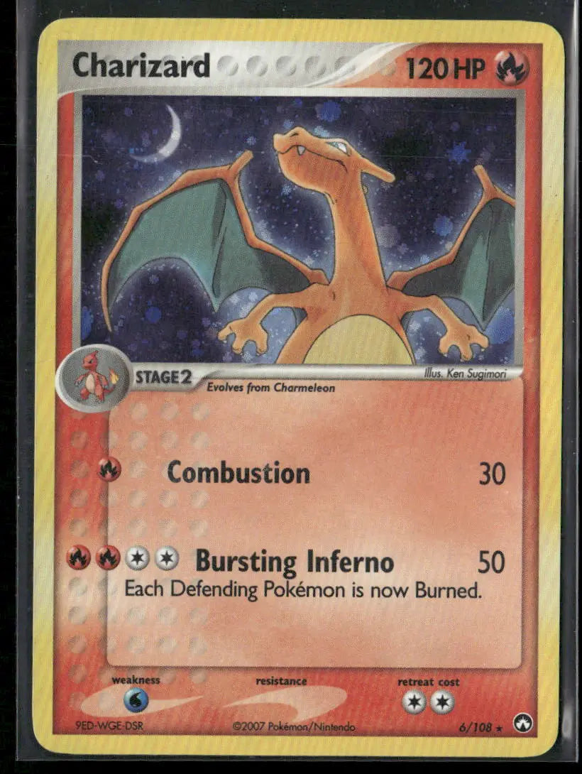2007 Pokemon EX Power Keepers Holofoil Charizard 6/108 