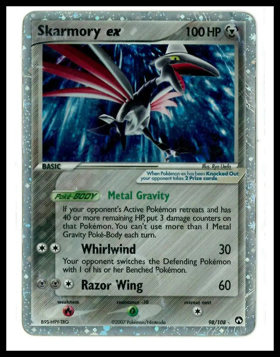 2007 Pokemon EX Power Keepers Skarmory ex 98/108 DMG 
