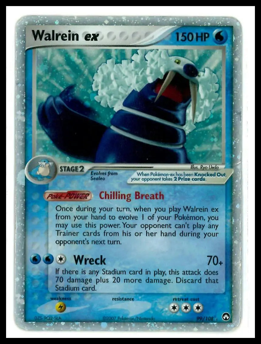 2007 Pokemon EX Power Keepers Walrein ex 99/108 HP 
