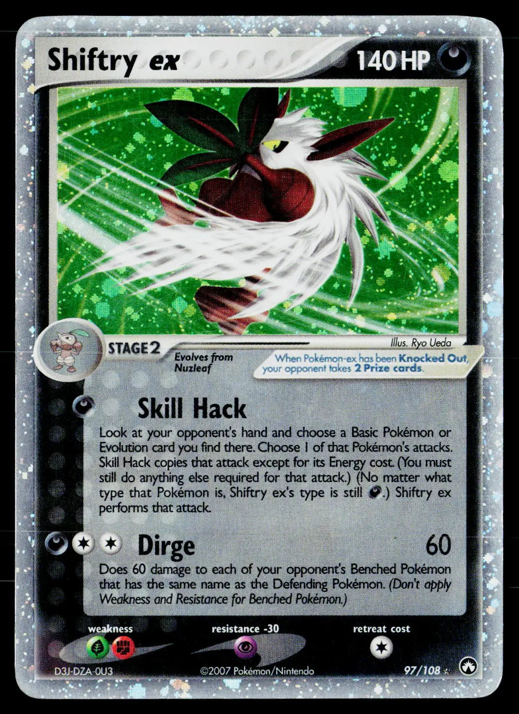 2007 Pokemon EX Power Keepers #97/108 Shiftry ex Holo 