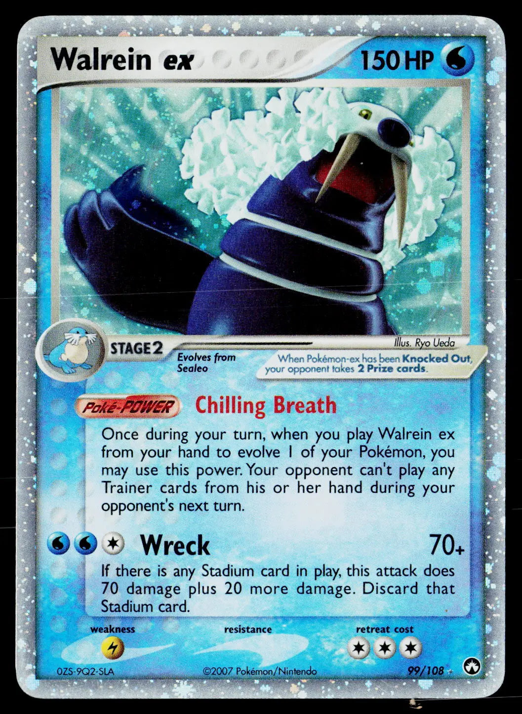 2007 Pokemon EX Power Keepers #99/108 Walrein ex Holo 