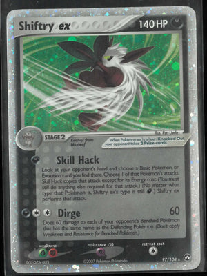 2007 Pokemon Power Keepers Shiftry ex 97/108 MP 