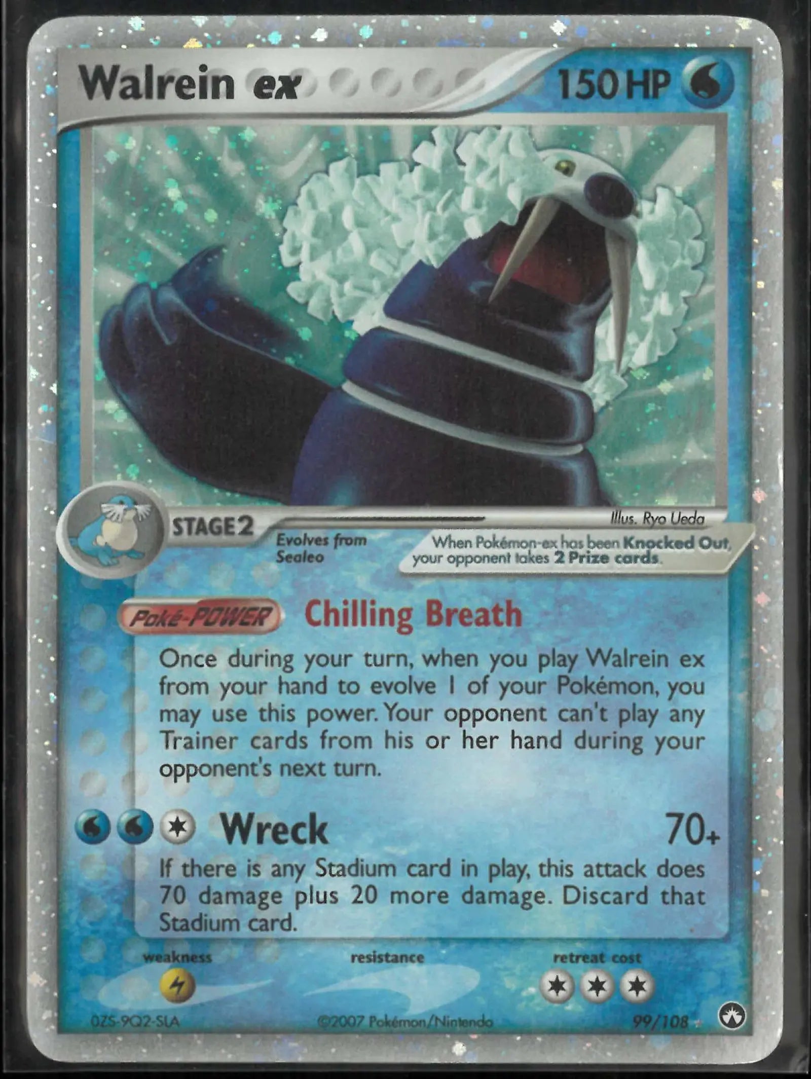 2007 Pokemon Power Keepers Walrein ex 99/108 LP 