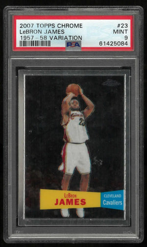 2007 Topps Chrome Basketball Lebron James 1957-58 Variation PSA 9 