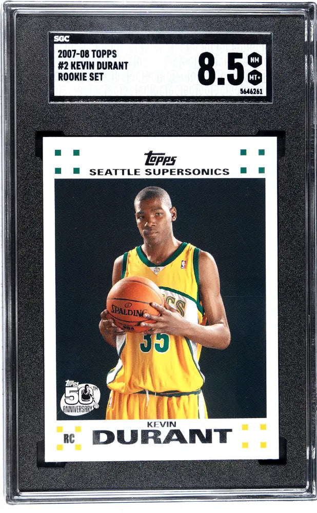 2007 Topps Kevin Durant Rookie Set RC SGC 8.5 