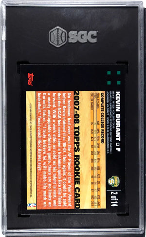 2007 Topps Kevin Durant Rookie Set RC SGC 8.5 