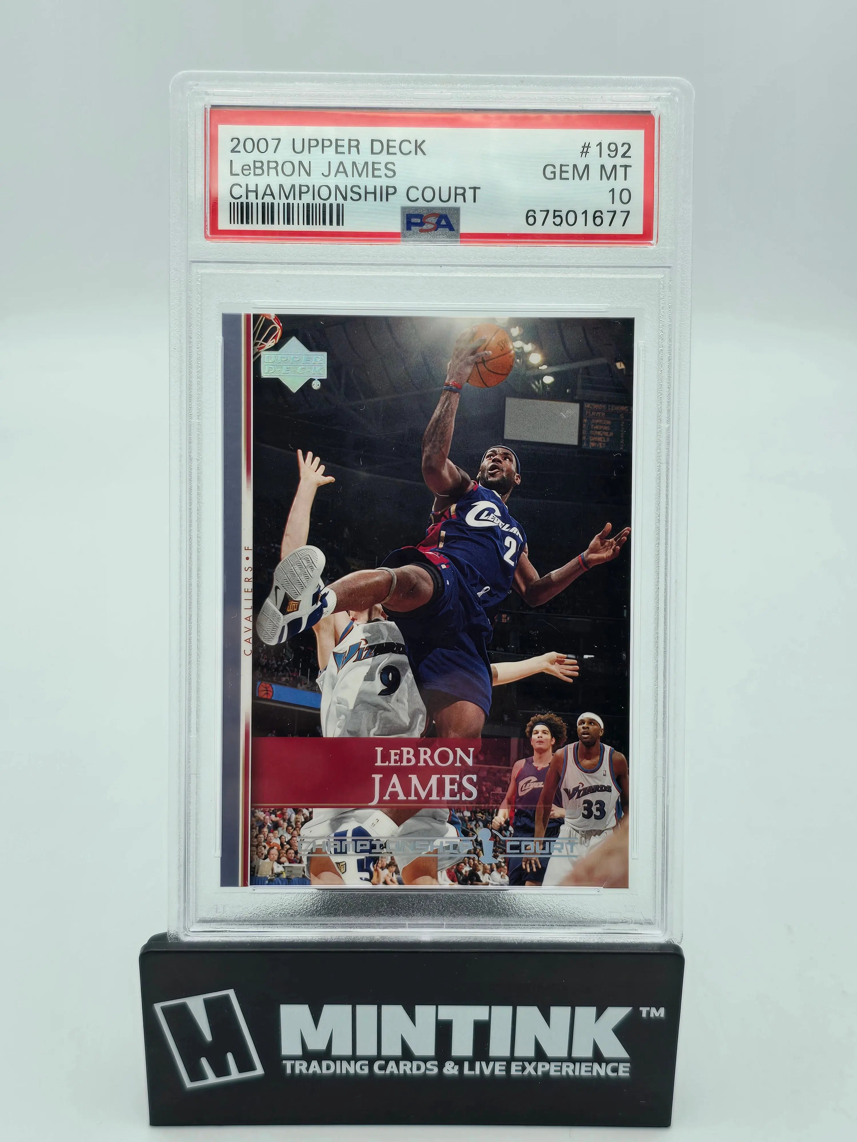 2007 Upper Deck Basketball LeBron James #192 Championship Court PSA 10 