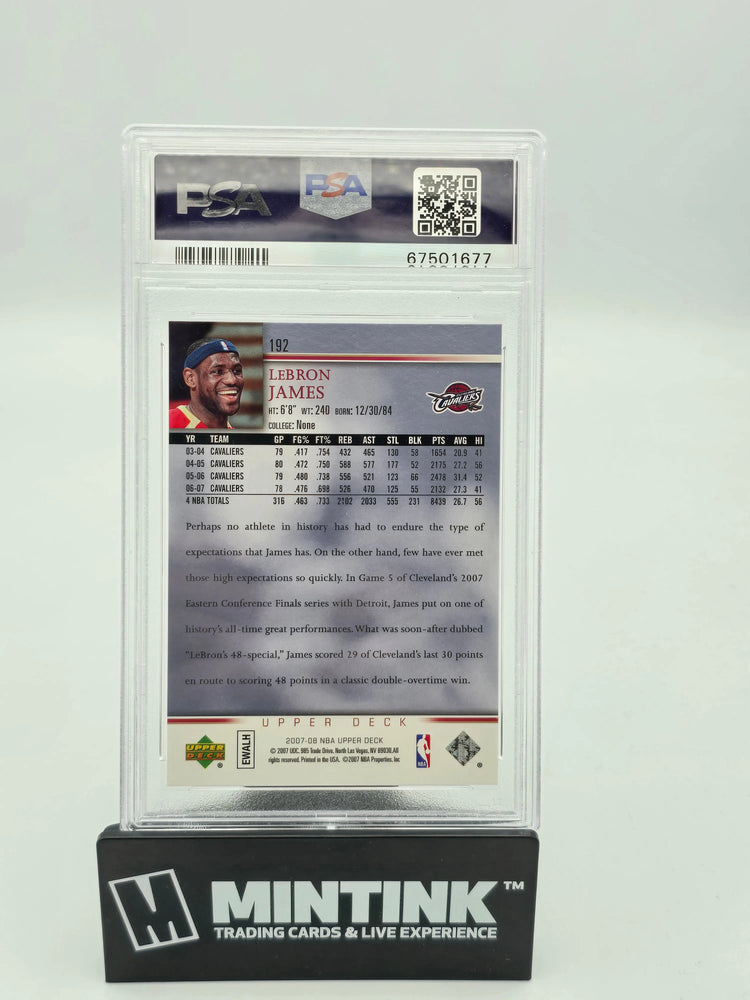 2007 Upper Deck Basketball LeBron James #192 Championship Court PSA 10 