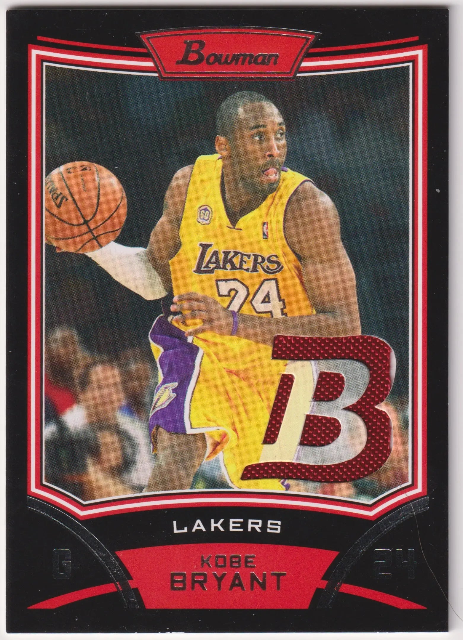 2008-09 Bowman Draft Picks & Stars Game Used Patch Kobe Bryant 