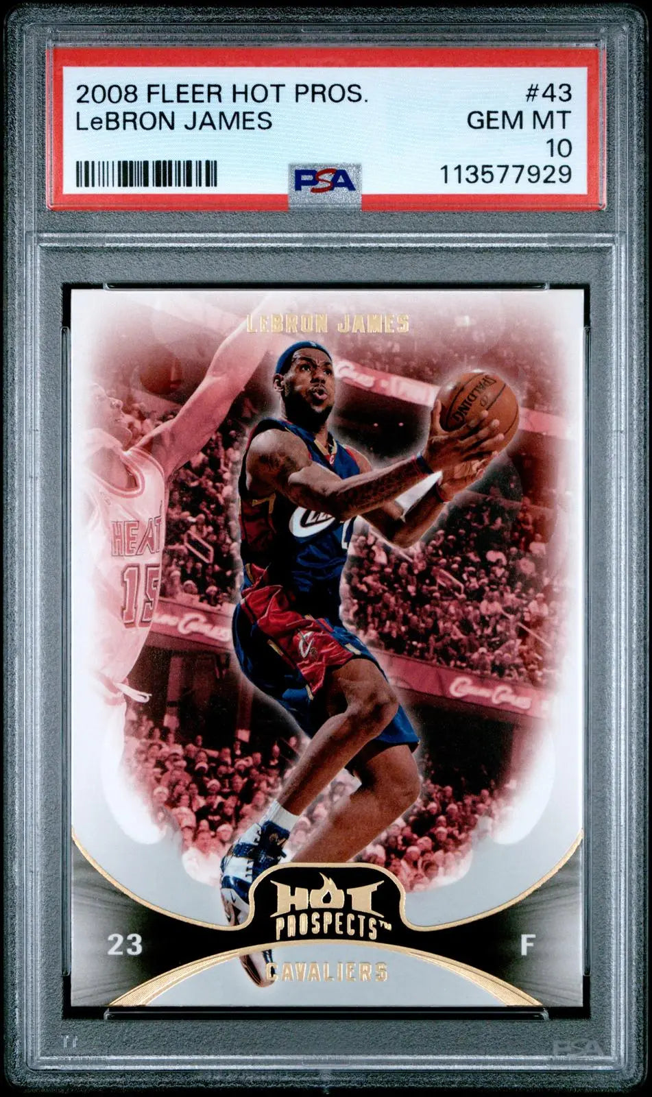 2008-09 Fleer NBA Hot Prospects Basketball Lebron James PSA 10 