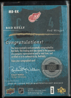 2008-09 Upper Deck Masterpieces Frame Autograph Red Kelly Auto 