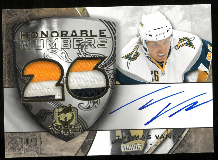 2008-09 Upper Deck The Cup Patch Auto Thomas Vanek /26 