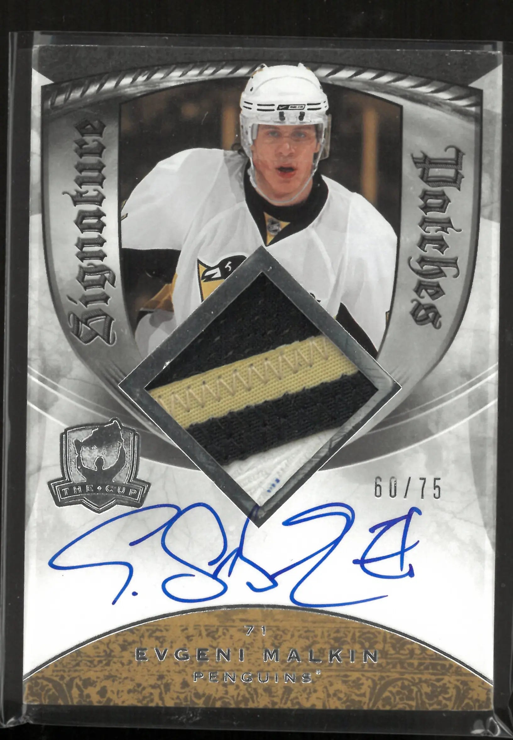 2008-09 Upper Deck The Cup Signature Patches Evgeni Malkin Autograph Auto /75 