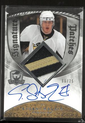 2008-09 Upper Deck The Cup Signature Patches Evgeni Malkin Autograph Auto /75 