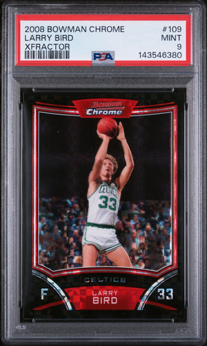 2008 Bowman Chrome Larry Bird Xfractor /299 PSA 9 