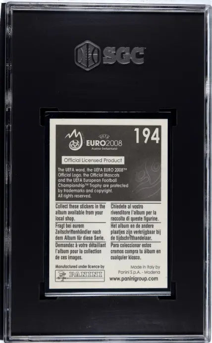 2008 Panini UEFA Euro Stickers  Luka Modric SGC 8.5 