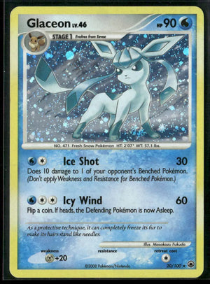 2008 Pokemon DP Majestic Dawn Deck Exclusives Holofoil Glaceon 020/100 