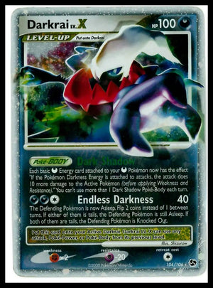 2008 Pokemon Great Encounters Darkrai LV.X 104/106 DMG 