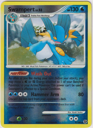 2008 Pokemon Great Encounters Swampert Reverse Holo Rare 