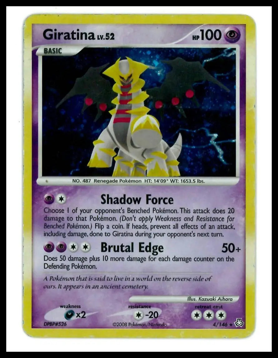 2008 Pokemon Legends Awakened Giratina 4/146 HP 