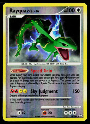 2008 Pokemon Legends Awakened #14/146 Rayquaza Reverse Holo 