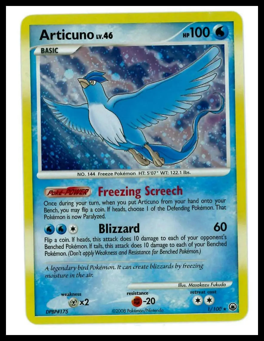 2008 Pokemon Majestic Dawn Articuno 1/100 LP 