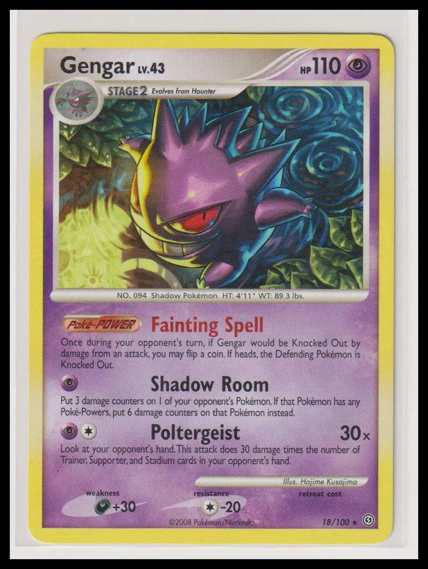 2008 Pokemon Stormfront Gengar 18/100 