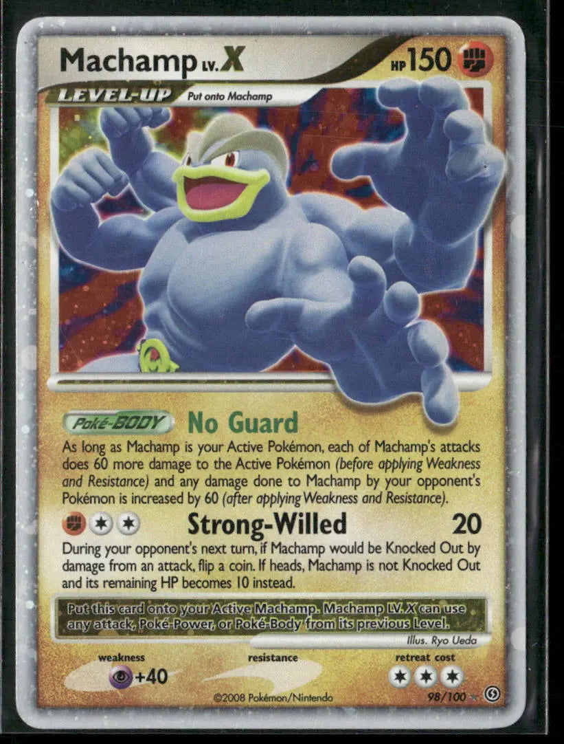 2008 Pokemon Stormfront Ultra Rare Machamp Lv.X 98/100 LP 
