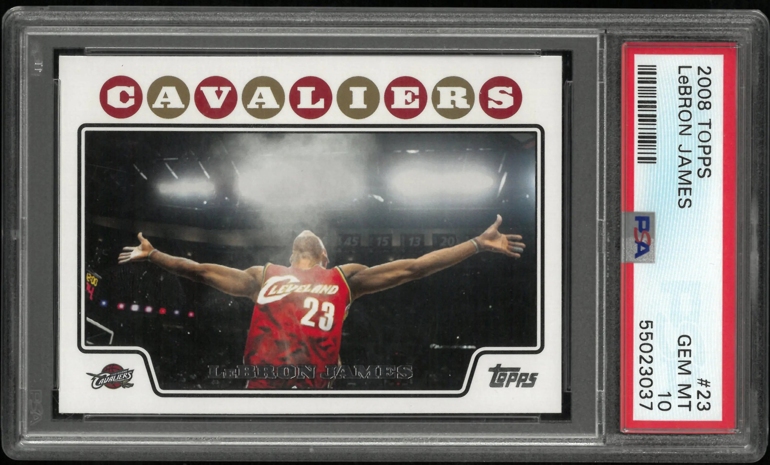 2008 Topps Basketball LeBron James #23 PSA 10 Cavs 