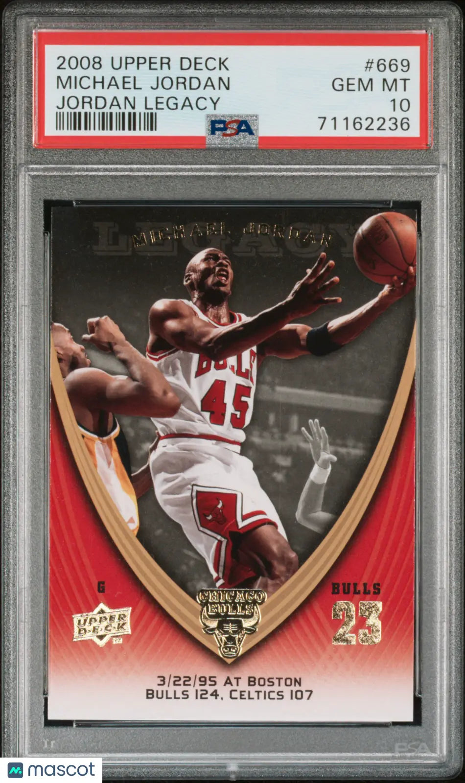 2008 Upper Deck Basketball Jordan Legacy Michael Jordan #669 PSA 10 