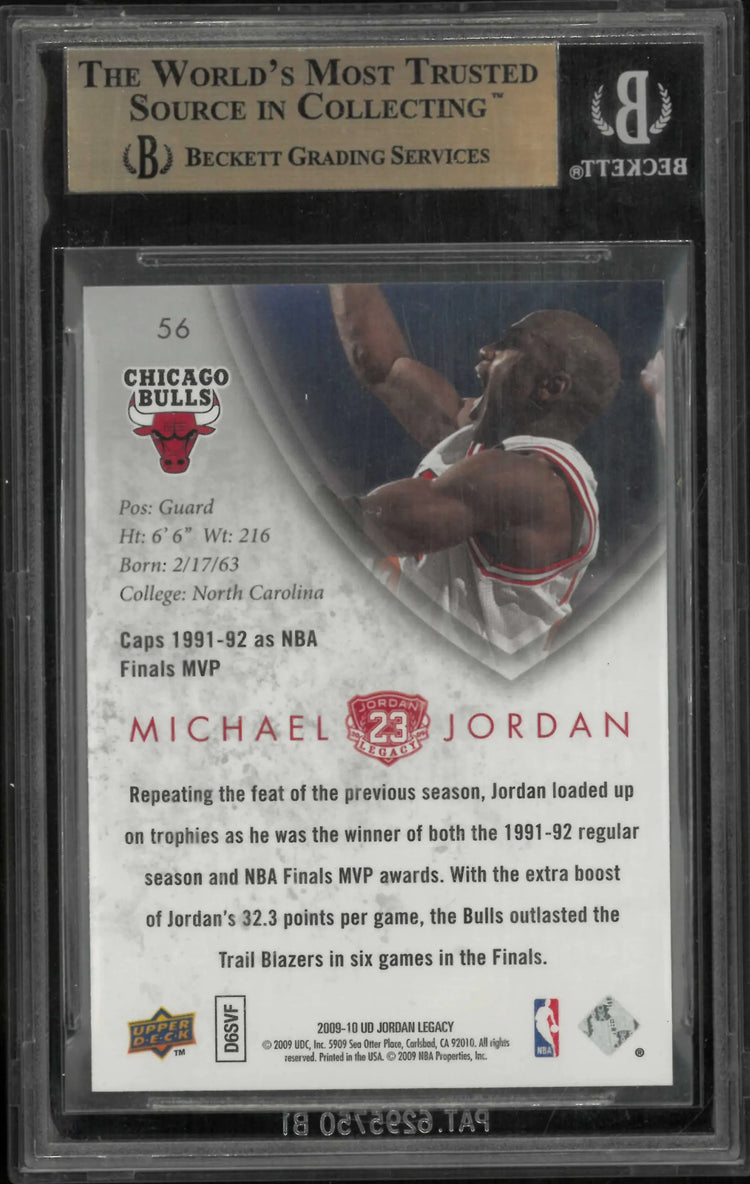 2008 Upper Deck Michael Jordan Legacy Michael Jordan BGS 9.5 