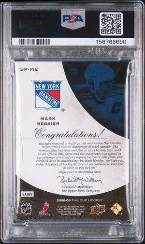 2008 Upper Deck The Cup Signature Patch Autograph Mark Messier /25 PSA 7 Auto 10 