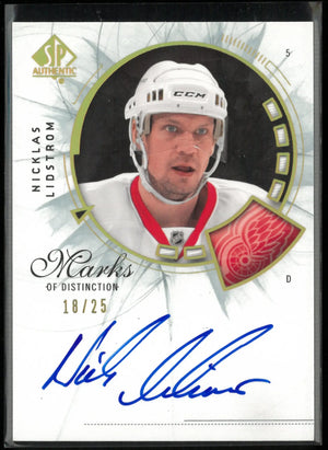 2009-10 UD SP Authentic Marks of Distinction Autograph Nicklas Lidstrom Auto /25 
