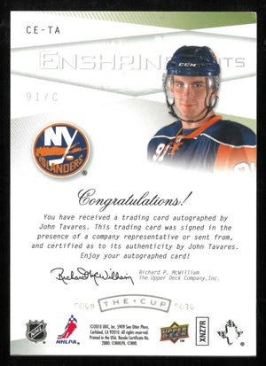 2009-10 UD The Cup Enshrinements Autograph Rookie John Tavares Auto RC 50/50 