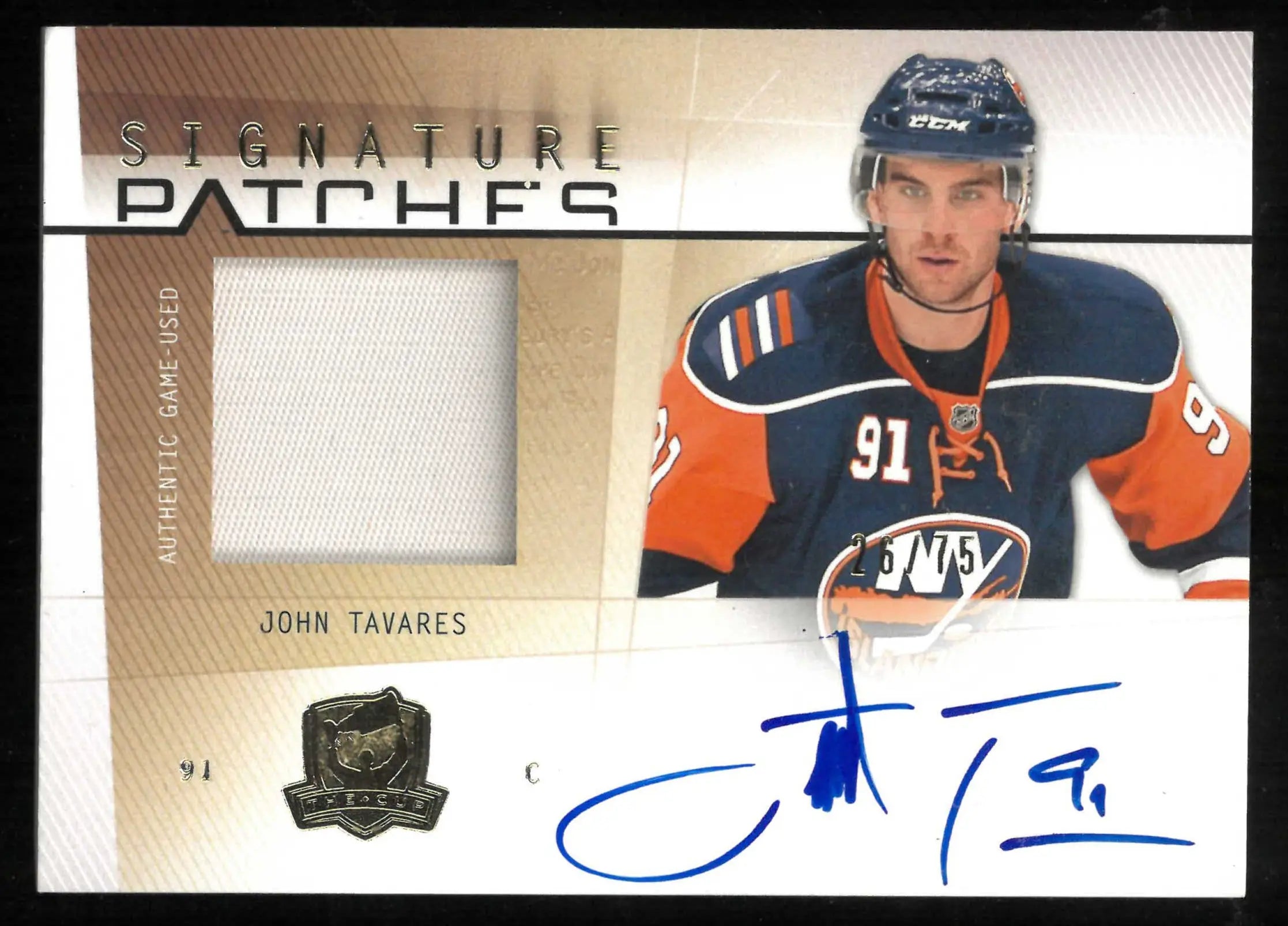 2009-10 UD The Cup Signature Patches Autograph Rookie John Tavares Auto RC /75 