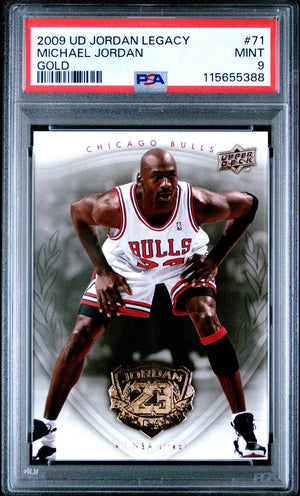 2009-10 Upper Deck Jordan Legacy Basketball Michael Jordan Gold PSA 9 