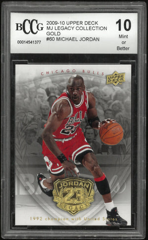 2009-10 Upper Deck MJ Legacy Collection Gold Michael Jordan #60 BGS 10 