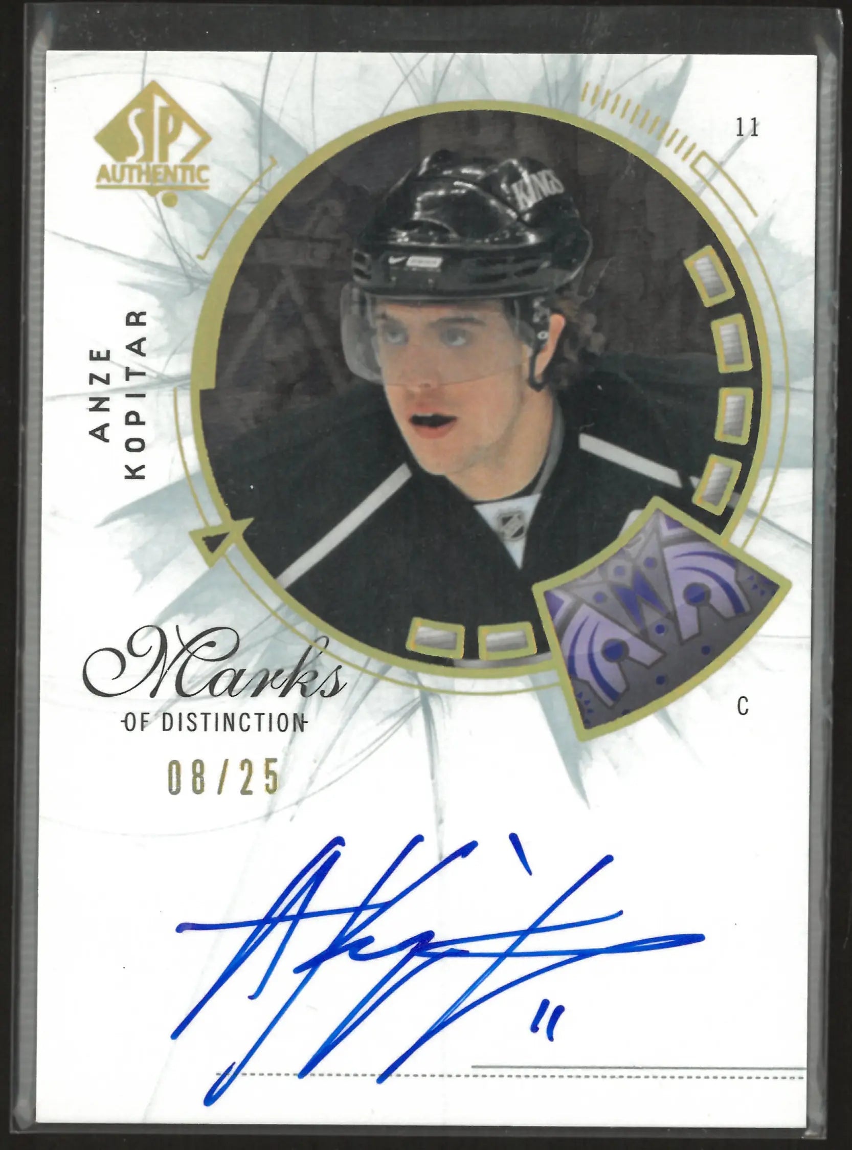 2009-10 Upper Deck SP Auth Marks of Distinction Autograph Anze Kopitar Auto /25 