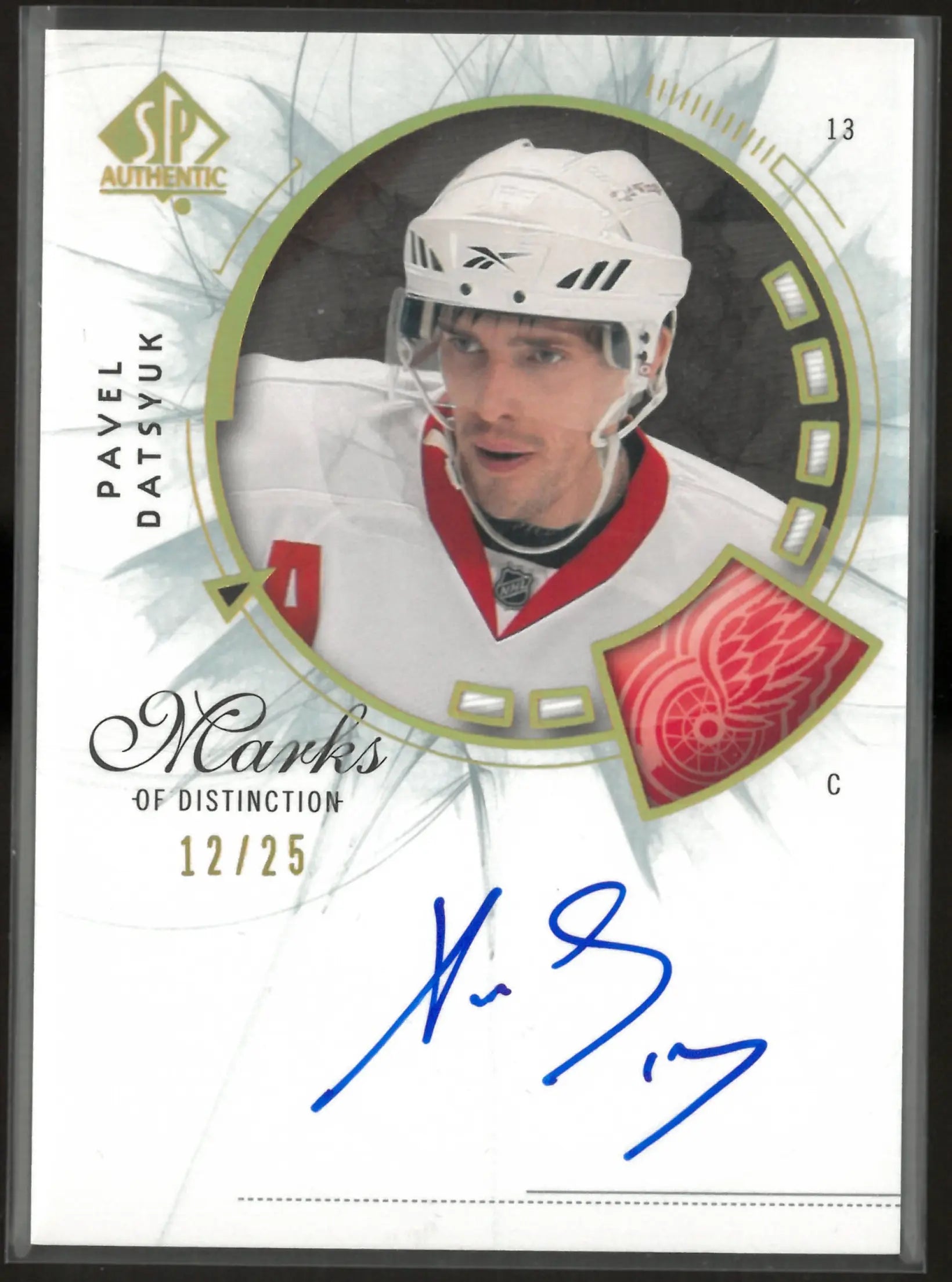 2009-10 Upper Deck SP Auth Marks of Distinction Autograph Pavel Datsyuk Auto /25 