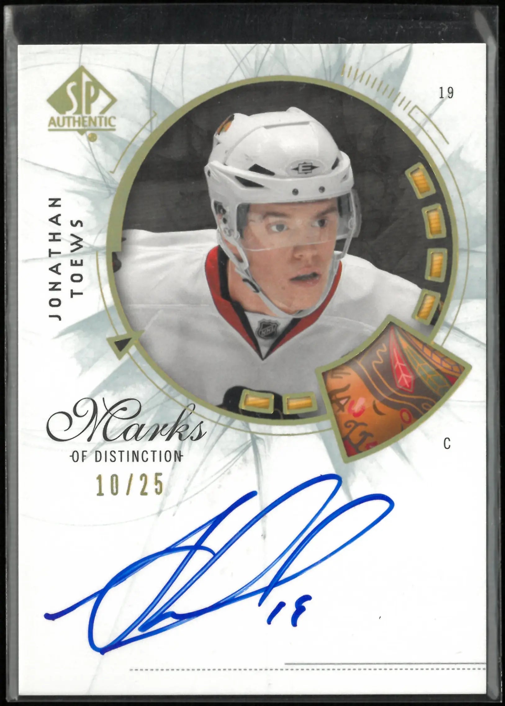 2009-10 Upper Deck SP Authentic Marks of Distinction Jonathan Toews Autograph/25 