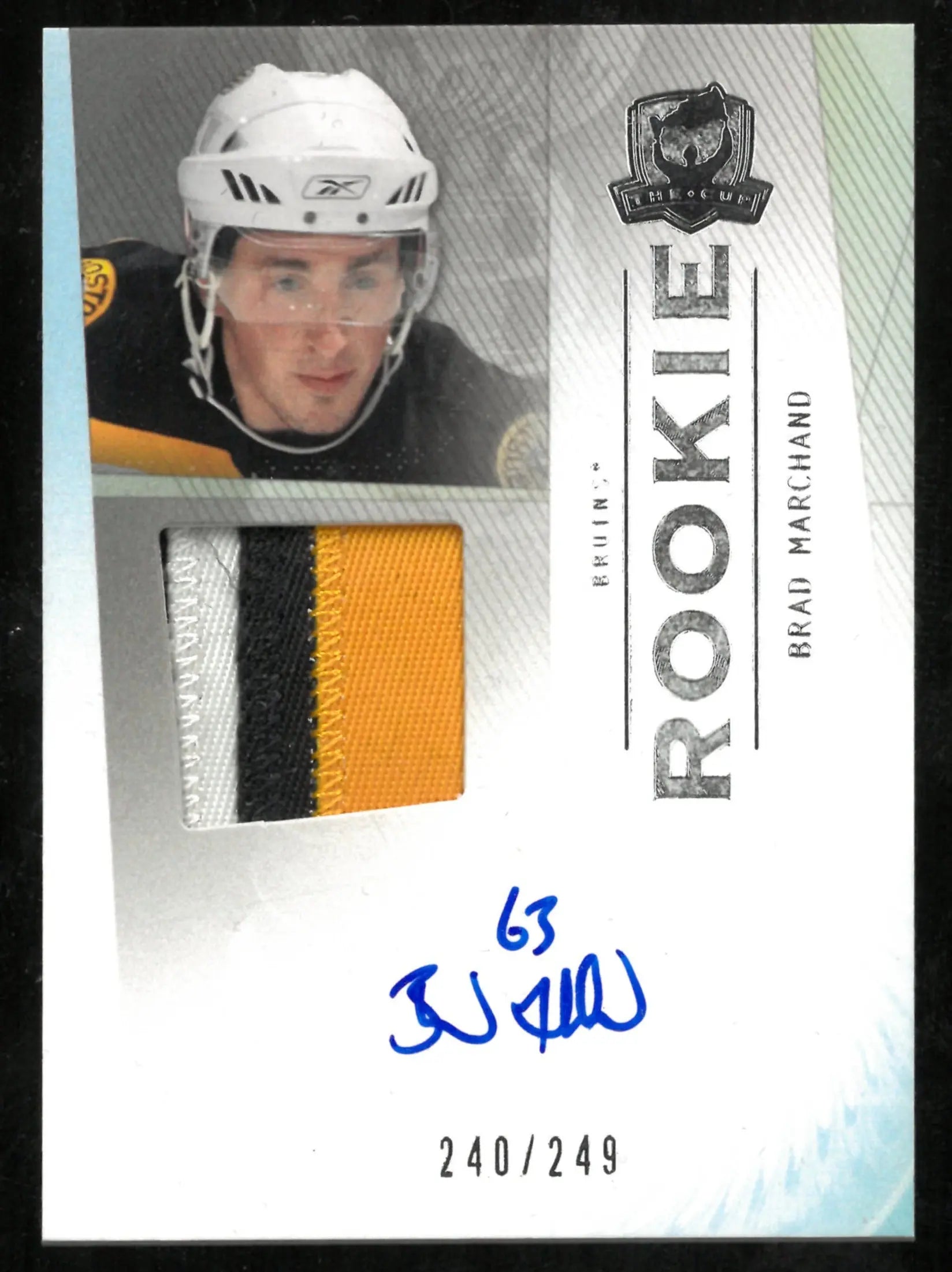 2009-10 Upper Deck The Cup Rookie Patch Auto Brad Marchand /249 