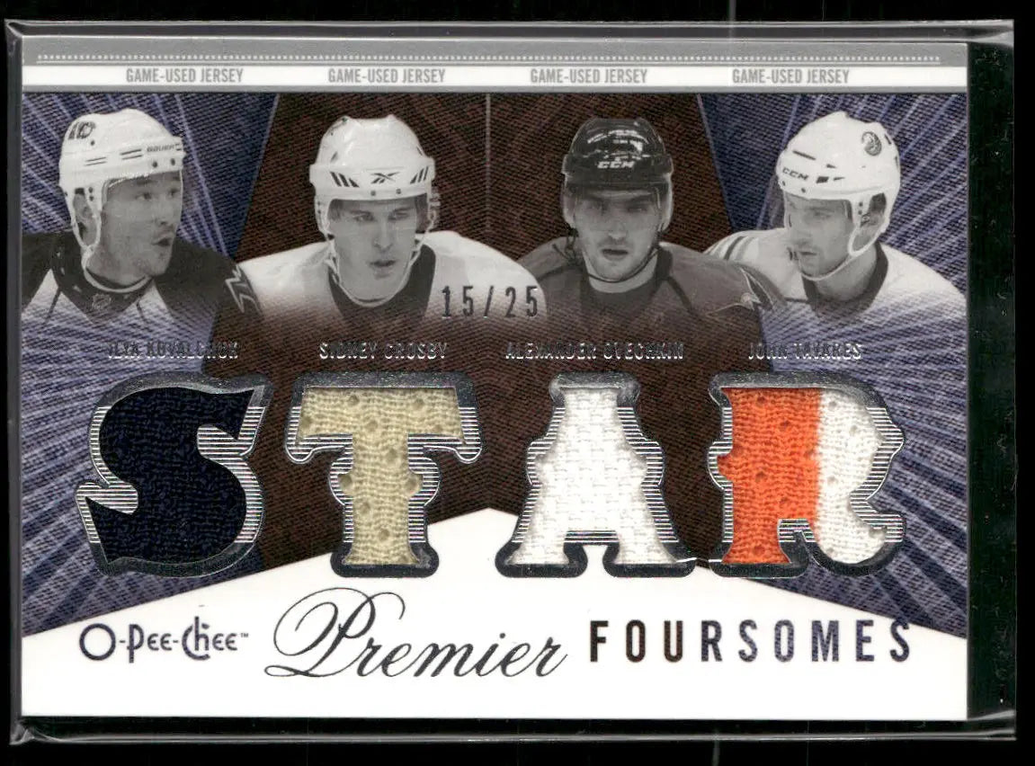 2009 O-Pee-Chee Premier Foursomes Star RC Patch Kovalchuck Crosby Ovechkin Tavares /25 