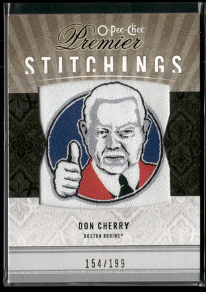 2009 O-Pee-Chee Premier Hockey Stitchings Patch Don Cherry /199 