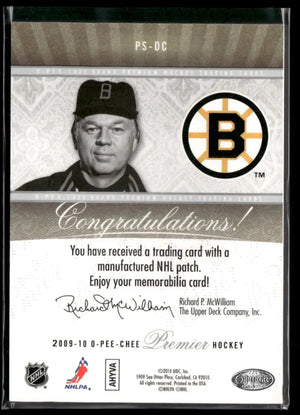 2009 O-Pee-Chee Premier Hockey Stitchings Patch Don Cherry /199 