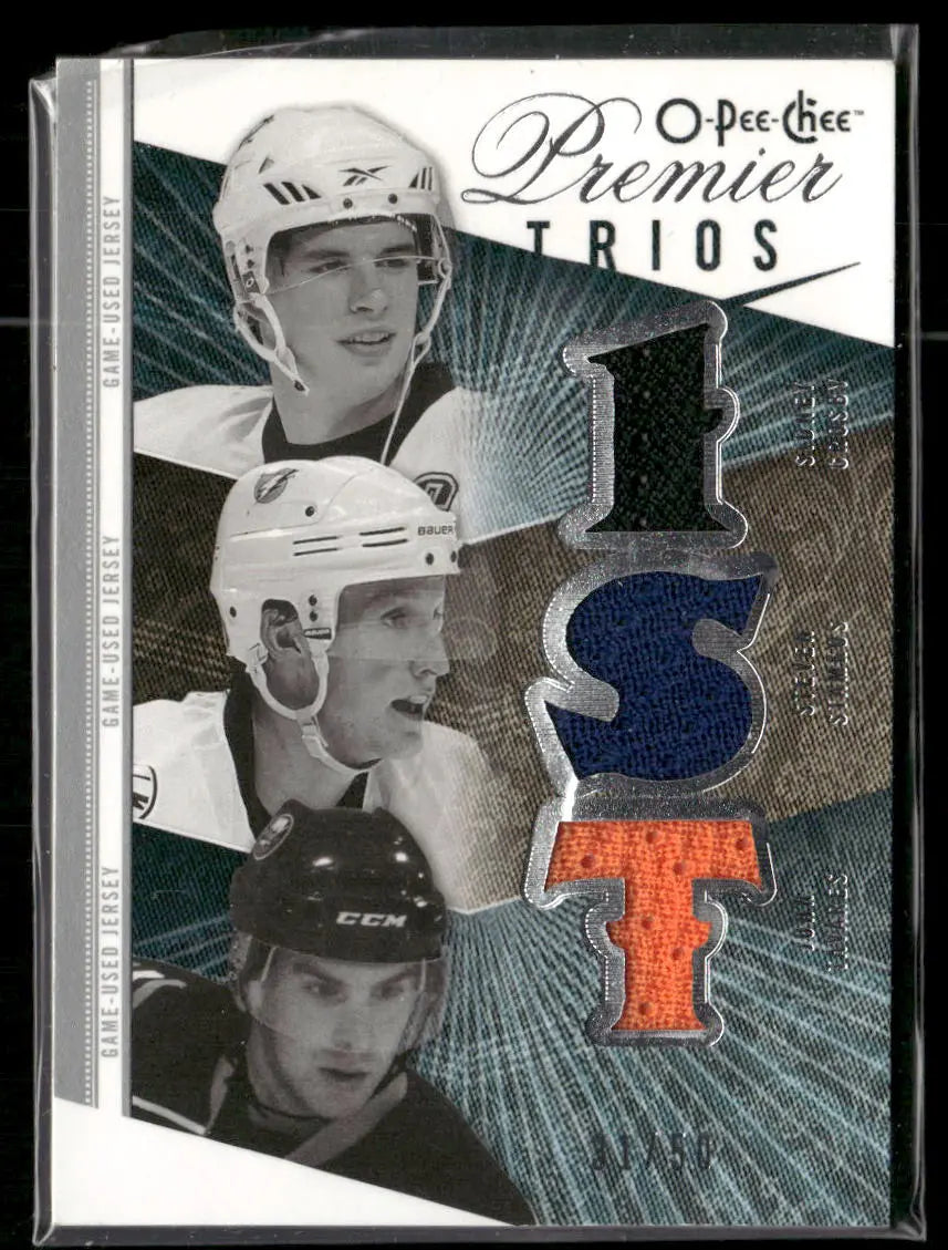 2009 O-Pee-Chee Premier Trios 1st Rookie Patch Crosby Stamkos Tavares /50 