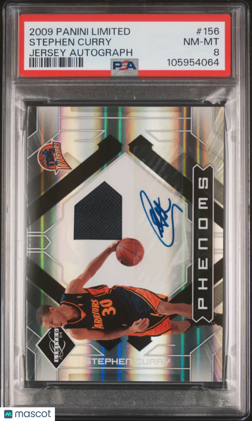 2009 Panini Limited Stephen Curry Jersey Autograph Auto 2nd Year PSA 8 /299 