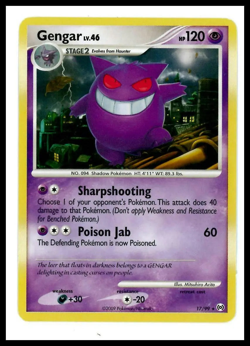 2009 Pokemon Arceus Gengar 17/99 LP 