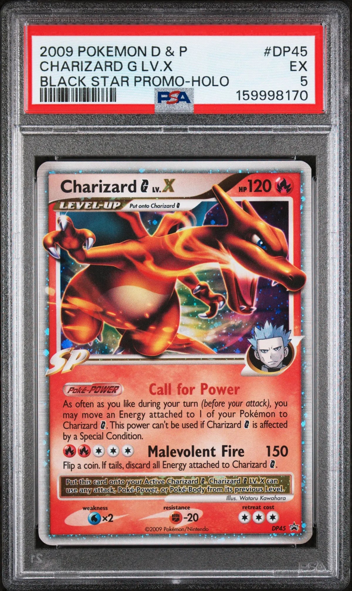 2009 Pokemon Diamond & Pearl Black Star Promo Charizard G Lv.X DP45 PSA 5 