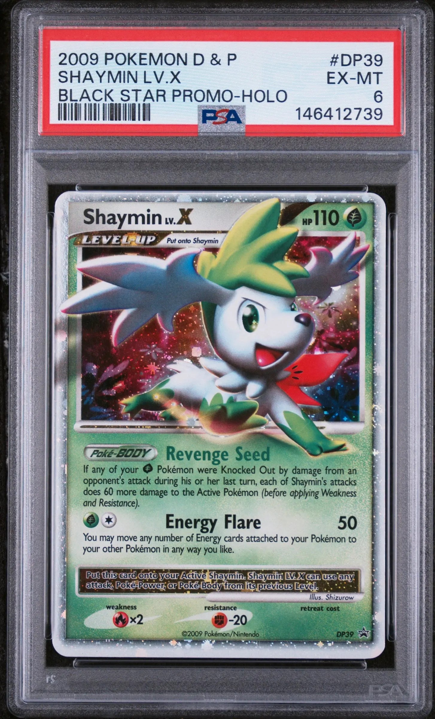 2009 Pokemon Diamond & Pearl Black Star Promo Shaymin LV. X Black Star Promo-Holo PSA 6 #DP39 