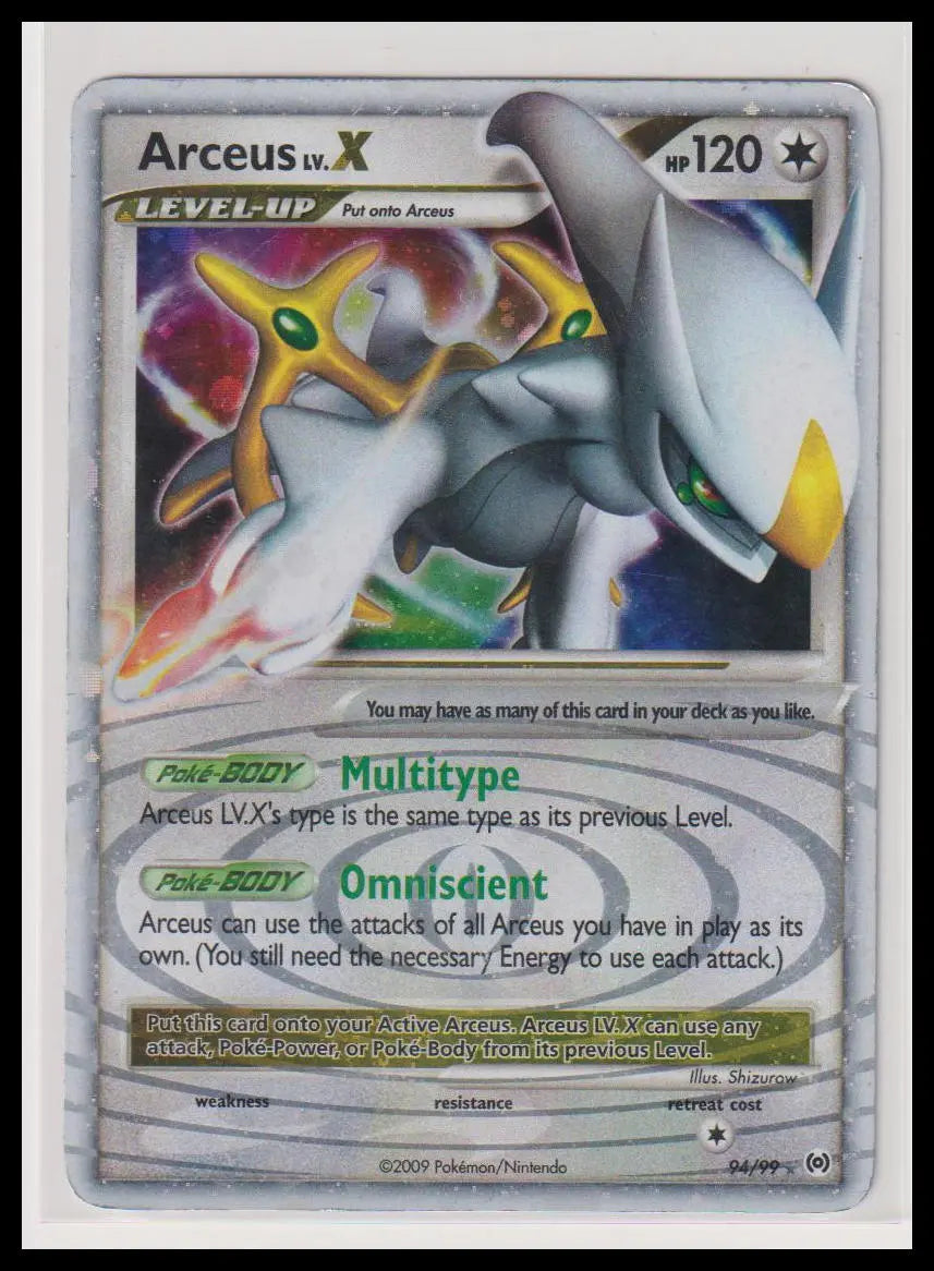 2009 Pokemon Diamond and Pearl Promos Arceus LV.X DP53 HP 